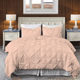 thumbnail image 1 of EASYCOT 800 TC Soft 100% Egyptian Cotton 3 Pieces Pinch Pleated Duvet Cover Set Peach , King/Cal King (94x104), 1 of 6