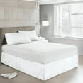 thumbnail image 1 of EASYCOT 800 Thread Count 100% Egyptian Cotton Hotel Quality Luxurious Box Pleated Bed Skirt Easy Fit with&nbsp;15" Drop Length ( White , Full ), 1 of 6