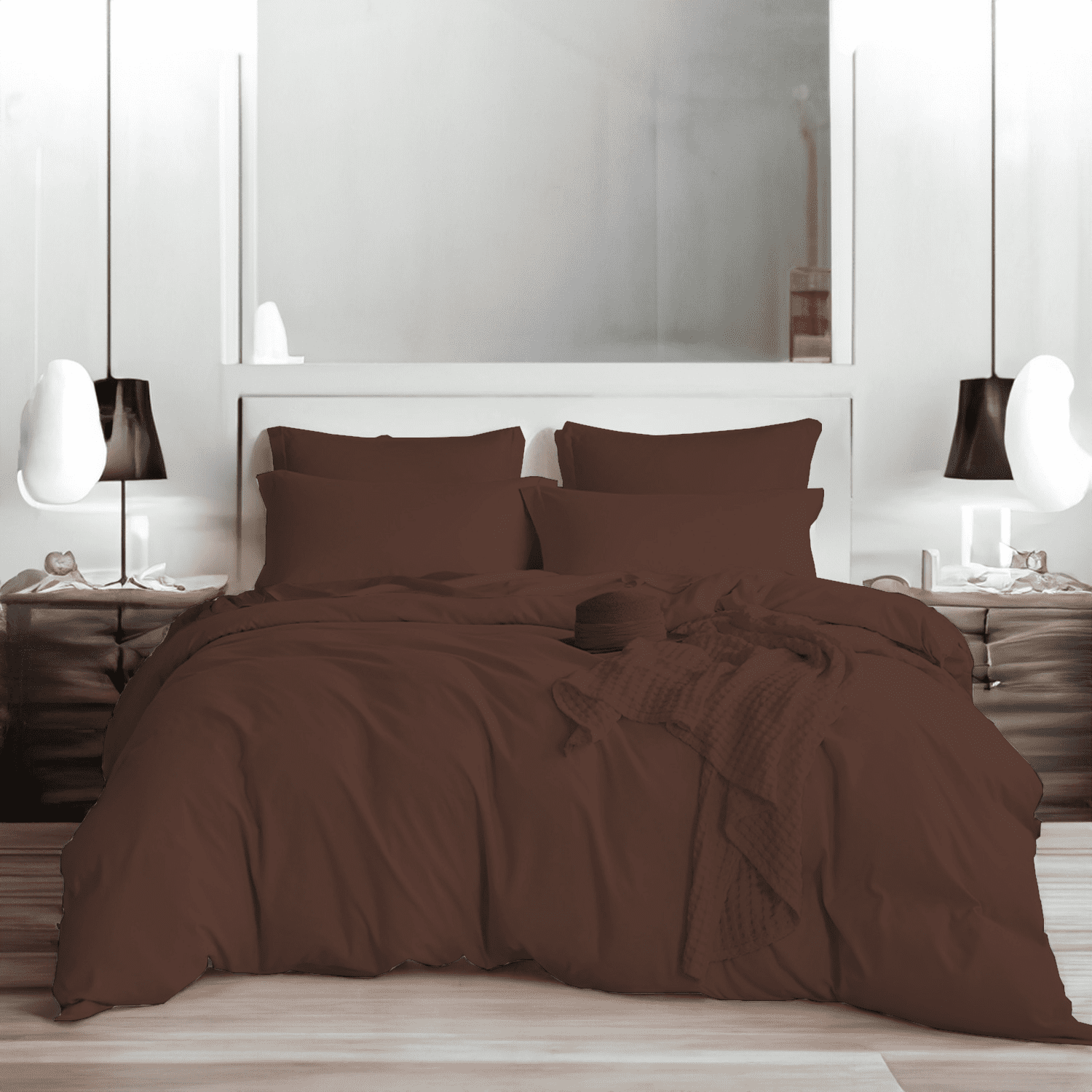 Precious Star Linen Egyptian Cotton Duvet Cover - Super King Plus 120x120 Inch, 800 Thread Count, Zipper & Corner Ties - View #12