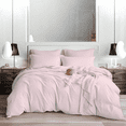 thumbnail image 1 of EASYCOT 800TC Soft Egyptian Cotton Duvet Cover Set 3 Pieces Breathable Bedding Set with Zipper Closure Long Staple - Comforter Cover - Pink , Twin/Twin XL (68x90), 1 of 6