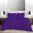 thumbnail image 1 of EASYCOT 800TC Soft Egyptian Cotton Duvet Cover Set 3 Pieces Breathable Bedding Set with Zipper Closure Long Staple - Comforter Cover - Purple , Oversized King (120x98), 1 of 6