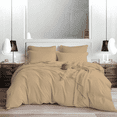 thumbnail image 1 of EASYCOT 800TC Soft Egyptian Cotton Duvet Cover Set 3 Pieces Breathable Bedding Set with Zipper Closure Long Staple - Comforter Cover - Taupe , Oversized King (120x98), 1 of 6