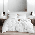 thumbnail image 1 of EASYCOT 800TC Soft Egyptian Cotton Duvet Cover Set 3 Pieces Breathable Bedding Set with Zipper Closure Long Staple - Comforter Cover - White , Super King Plus (120X120), 1 of 6