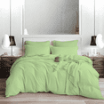 thumbnail image 1 of EASYCOT 1000TC Soft Egyptian Cotton Duvet Cover 5 Pieces Breathable Bedding Set with Zipper Closure Long Staple - Comforter Cover - Sage , Full/Queen (90x90), 1 of 6