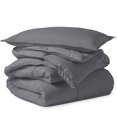 thumbnail image 1 of EASYCOT Luxurious Feather Down Alternative Comforter, Hotel Collection Duvet Insert Comforter for All Season,100% Soft Egyptian Cotton Shell with Corner Tabs 300 GSM Gray , Queen, 1 of 6