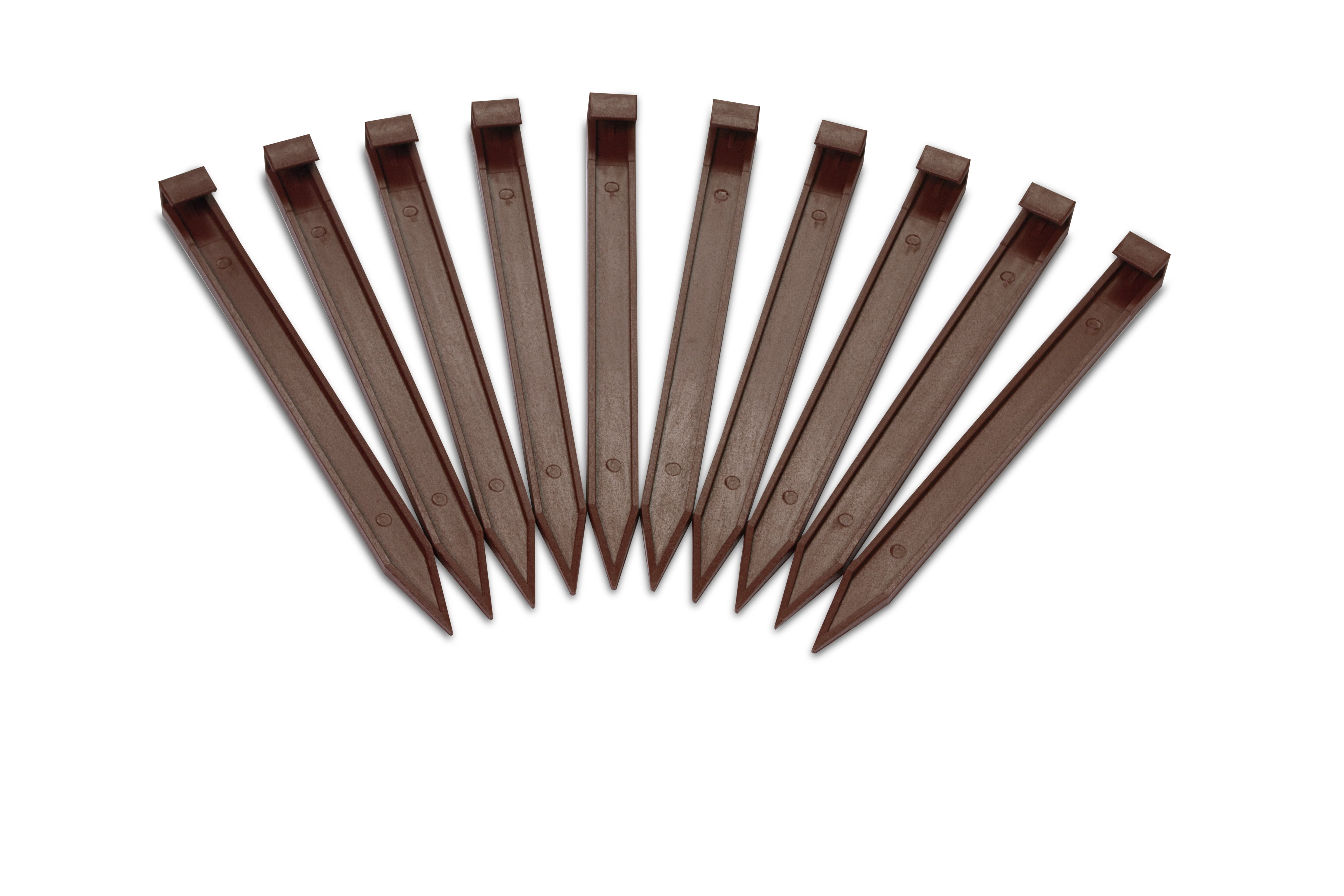 EASYFLEX 10 IN. LANDSCAPE ANCHORING STAKE PACK - 10 CT., BROWN