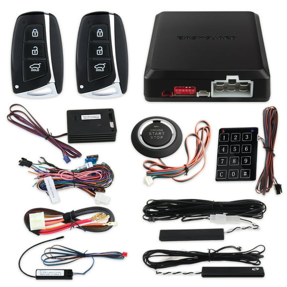 EASYGUARD EC002-HY-NS Smart Key PKE keyless Entry Remote Engine Start Stop Engine Start Stop Button Touch Password keypad Shock Warning