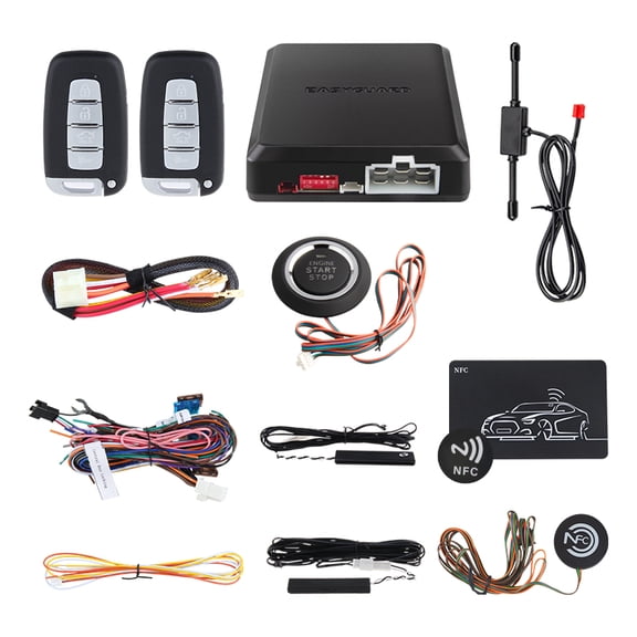 EASYGUARD EC002-K Rolling Code Universal PKE Car Alarm System Auto Start keyless go System Touch Password Keypad Entry Push Button auto Lock Unlock
