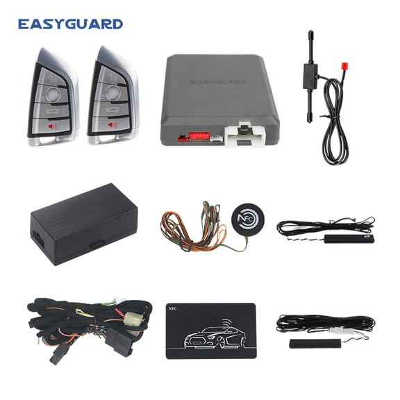 EASYGUARD EC211PP-BM2-NFC-D1 CAN Bus Smart Key PKE Passive keyless Entry Remote Starter fit for Push to Start BMW 3 Series F30 12-18 II F31 12-18 II F34 13-20 II F35 12-19 with Automatic Transmission