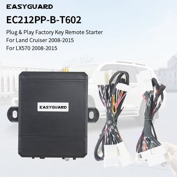 EASYGUARD Plug & Play Remote Starter System fit for Selected Toyota Land Cruiser 2008-2015 & Lexus LX570 08-15 with Push Start Button Automation LHD Car