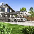 thumbnail image 1 of EASYHAWK 20x20 FT Heavy Duty Galvanized Steel Carport - Outdoor Metal Carport Vehicle Shelter for Cars, Trucks, SUVs, Boats & Tractors, 1 of 10