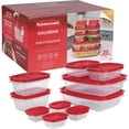 thumbnail image 1 of Rubbermaid Easy Find Lids Food Storage Containers - Microwave Safe - 24 Piece Set, Racer Red — Home & Garage Storage, Stackable Design, 1 of 3