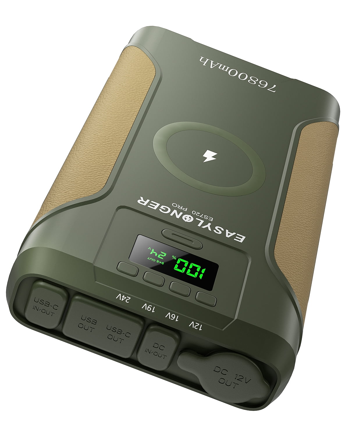 EASYLONGER CPAP Battery Backup ES72 PRO, 276.48Wh Power Bank Compatible with ResMed AirSense 11, AirSense 10, AirMini, Philips DreamStation, DreamStation 2, Brown