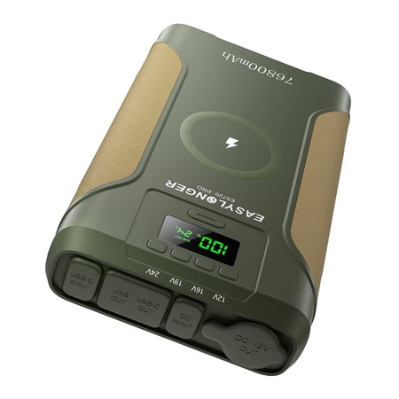 EASYLONGER CPAP Battery Backup ES72 PRO, 276.48Wh Power Bank Compatible with ResMed AirSense 11, AirSense 10, AirMini, Philips DreamStation, DreamStation 2, Brown