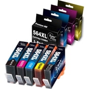 EASYPRINT Compatible 564XL Ink Cartridges 564 for DeskJet 3520 Officejet 4620 Photosmart D5520 D6510 D6515 D6520 B109a B110a B210A Total 5-Pack, 1 BK, 1 Cyan, 1 Magenta, 1 Yellow, 1 Photo Black