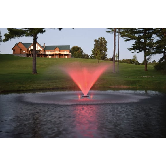 EASYPRO RGB2-200 AquaShine Brilliant Two Light Color Changing LED Fountain Light Kit / 17 Watts per Fixture/Stainless Steel/Digital Timer & Remote/Fountains up to 3/4 hp / 200' Power Cord