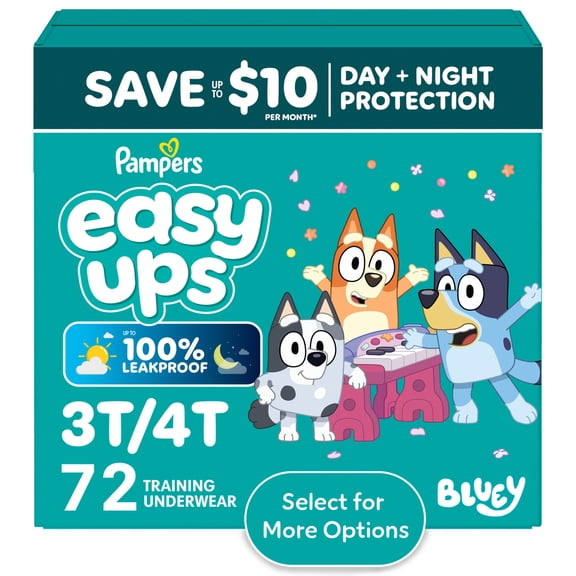 Pampers Easy Up Training Pants (3T4T), 72 Count