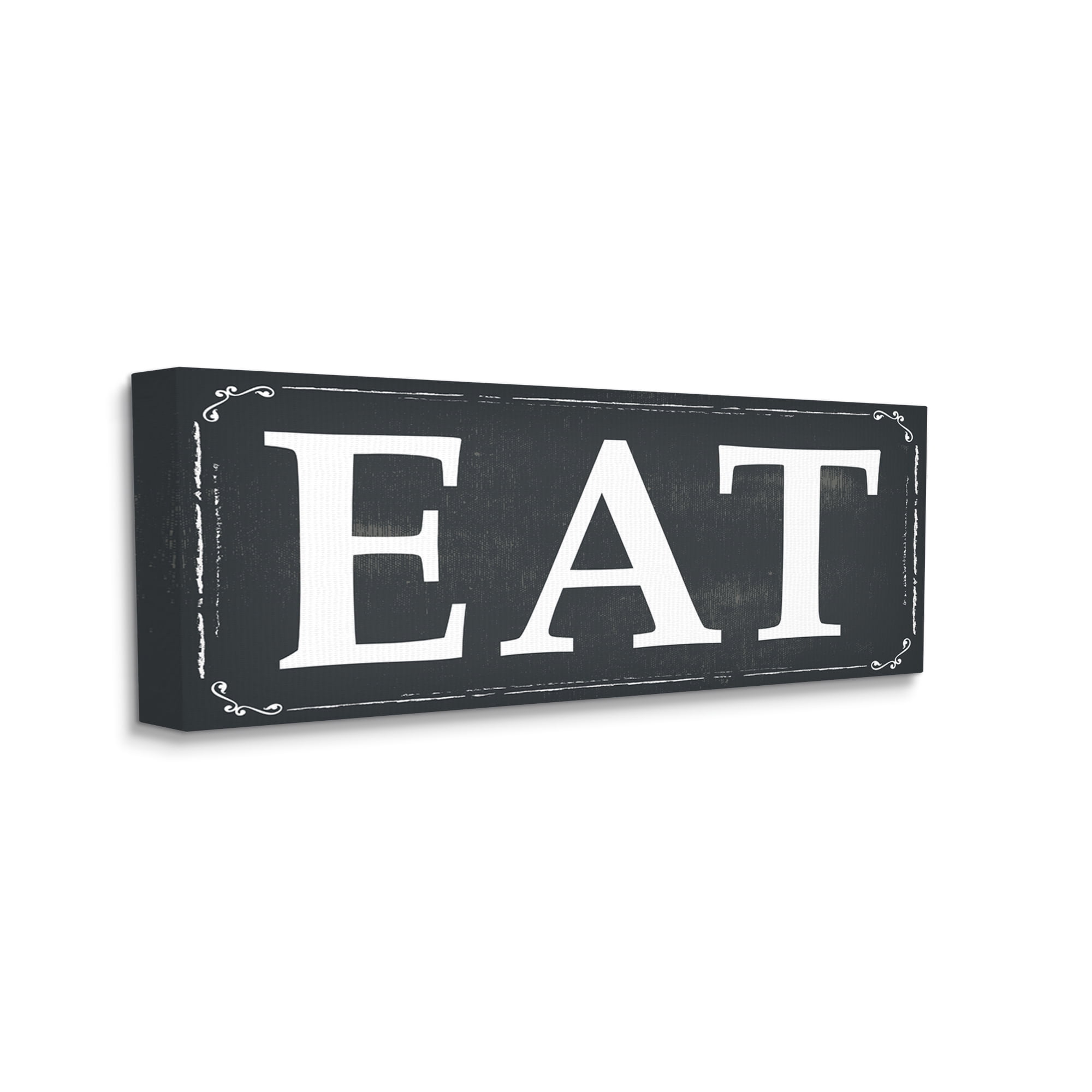 Stupell Industries EAT Black and White, 17 x 40,Design by ND Art