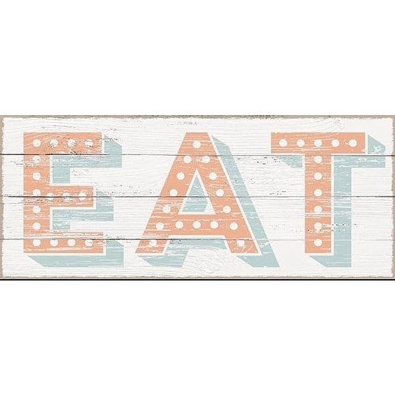 EAT Distressed-Wood Box 6x2one-half inch Sign by Sixtrees