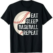 EAT SLEEP BASEBALL REPEAT Baseball Player Baseball T-Shirt