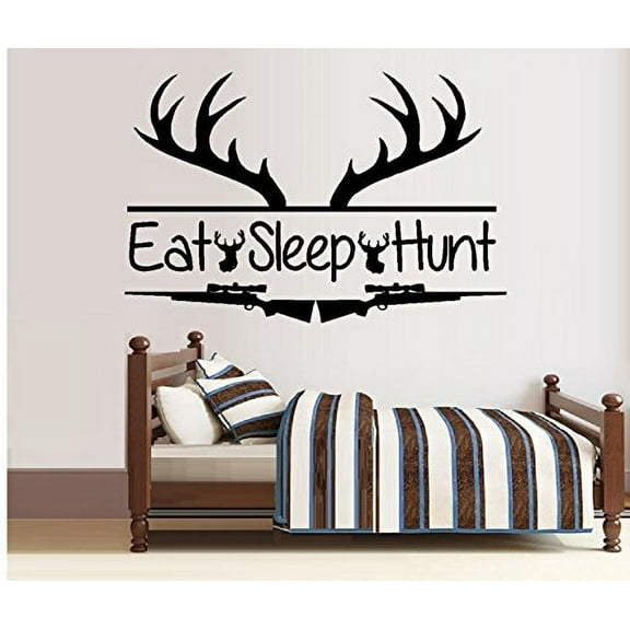 EAT SLEEP HUNT: WALL DECAL, DEER, 20" X 30"