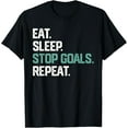 thumbnail image 1 of EAT SLEEP STOP GOALS REPEAT Goalie Soccer Hockey Kids T-Shirt, 1 of 4