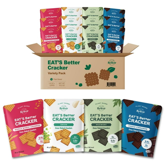 EAT's Better from Korea, STF9 HealthFriendly Graham Style Crackers with Various Flavors A