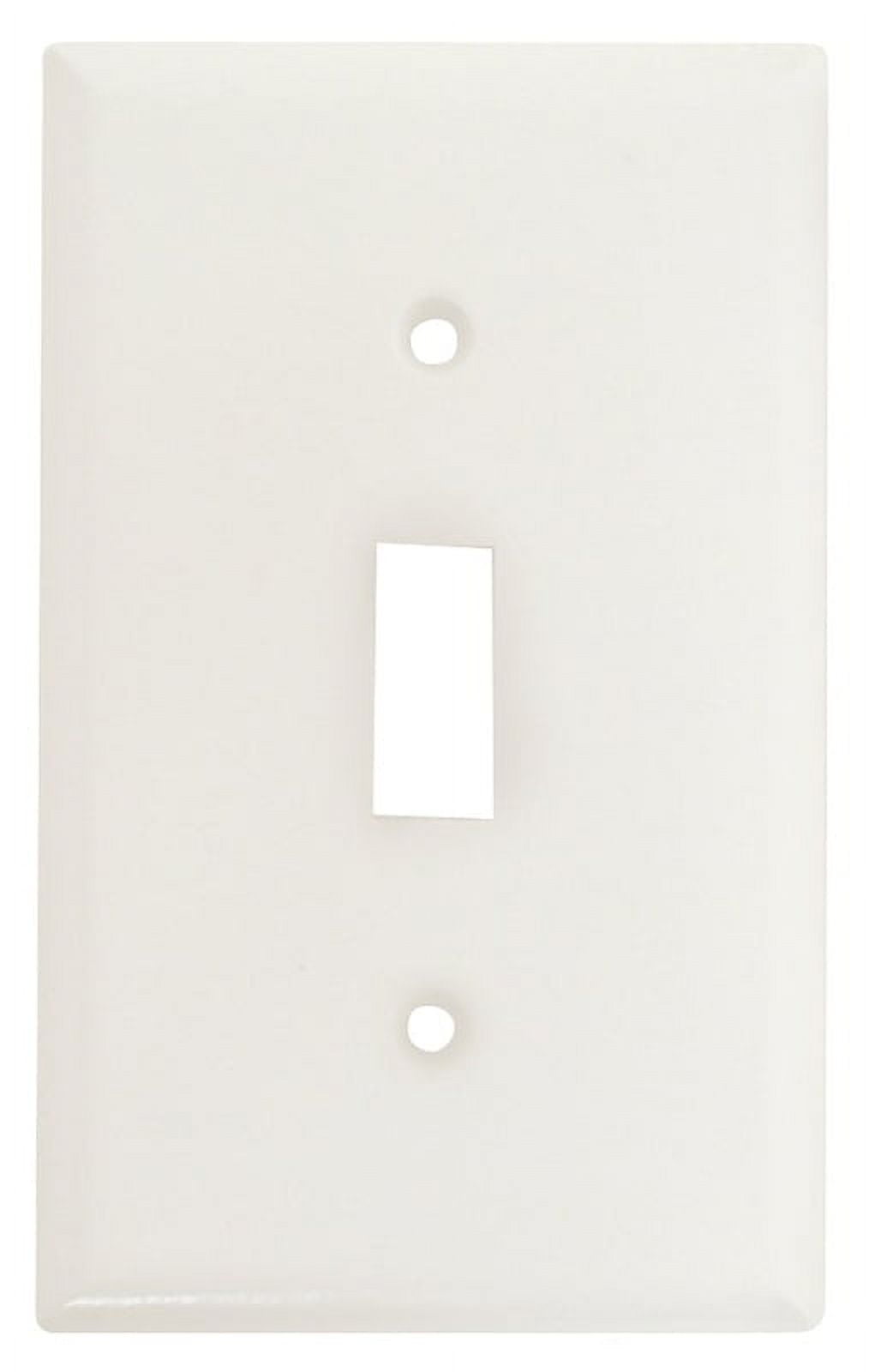 EATON 2134W-BOX Standard-Size Wallplate, 1-Gang, Thermoset, White