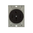 thumbnail image 1 of Flush Mount 50A 125/250V Power Receptacle, Black, 1 of 3