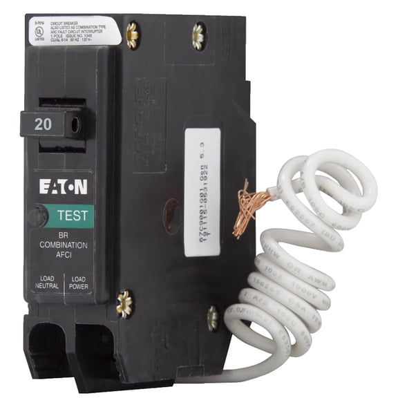 Cutler-Hammer AFCI Circuit Breaker Type BR BRN120AF - 20 Amp, 1-Pole, 120V