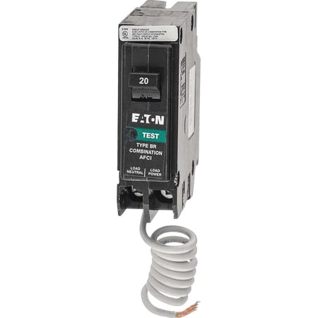 Eaton Cutler-Hammer AFCI Circuit Breaker Type BR BRN120AF - 20 Amp, 1-Pole, 120V — Heavy-Duty Construction, Professional Use