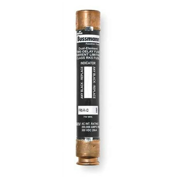 EATON BUSSMANN FRN-R-15ID 15A Cylindrical Time Delay Fiberglass Fuse , 250VAC/125VDC