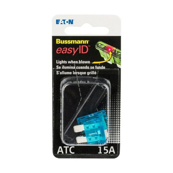 EATON BUSSMANN Fuse,15A,Indicating,BP/ATC,32VDC,PK2 BP/ATC-15ID