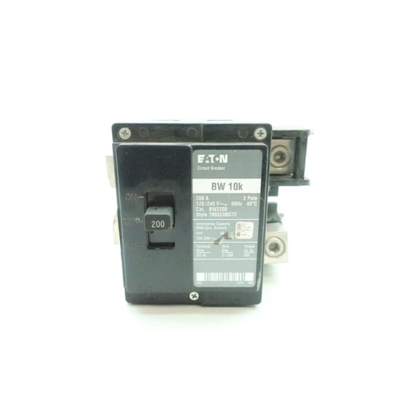 Eaton Molded Case Circuit Breaker BW2200 2-Pole 200A 120/240V-AC - Main ...