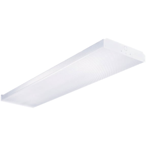 Eaton Lighting 4 Ft T8 Wraparound Light Fixture WN232R - 2 Lamp, White, Residential