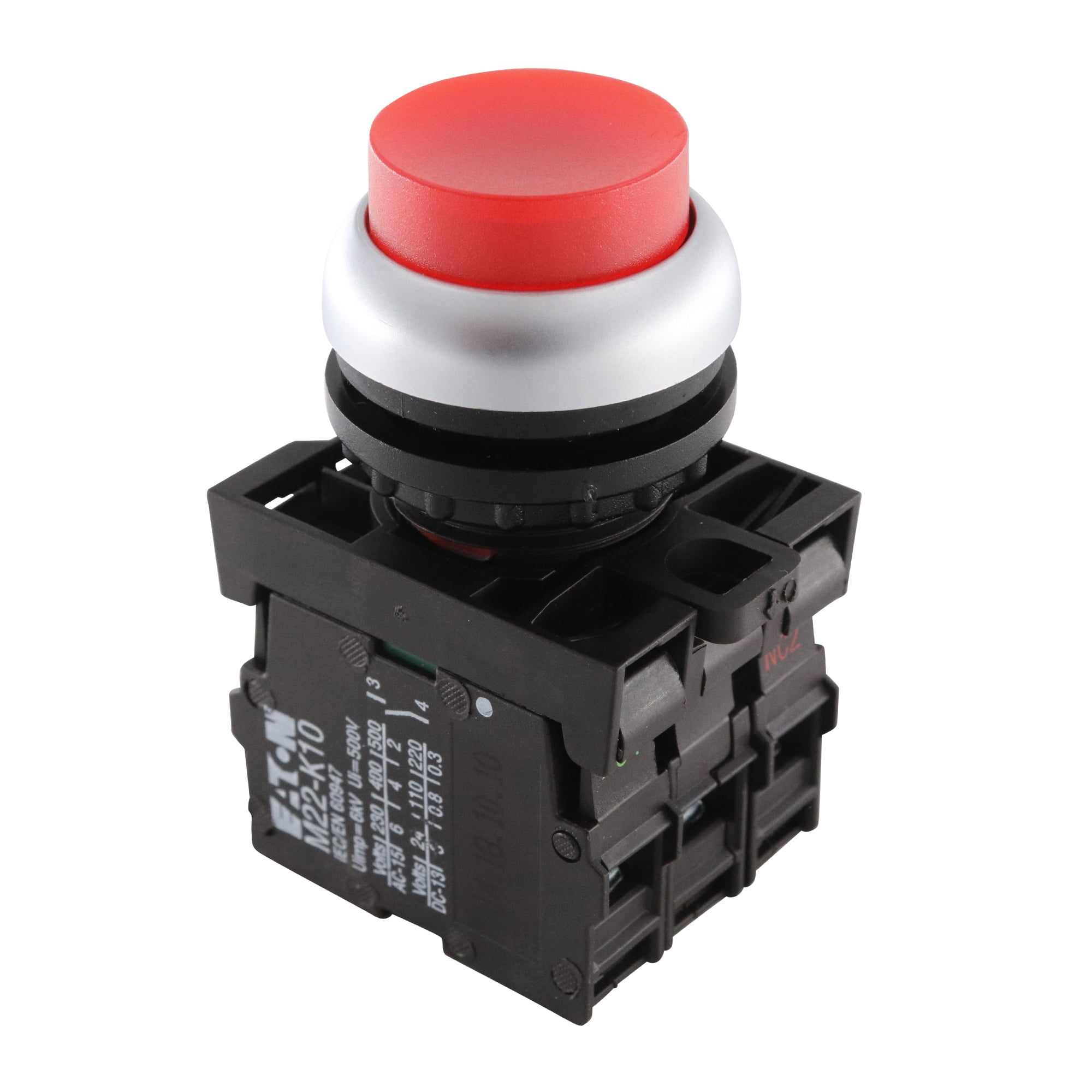 EATON MOELLER M22-DLH-R/K11/R Industrial Pushbutton Switch, Momentary ...