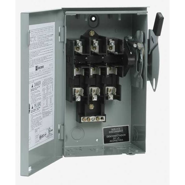 EATON Safety Switch,240VAC,3PST,30 Amps AC DG321NRB - Walmart.com