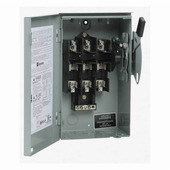 EATON Safety Switch,240VAC,3PST,60 Amps AC DG322NRB