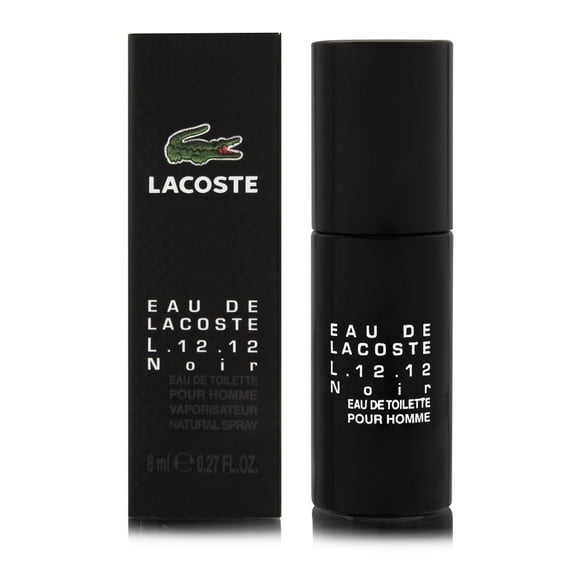 EAU DE LACOSTE L.12.12 NOIR * Lacoste 0.27 oz / 8 ml MINI EDT Men Cologne Spray