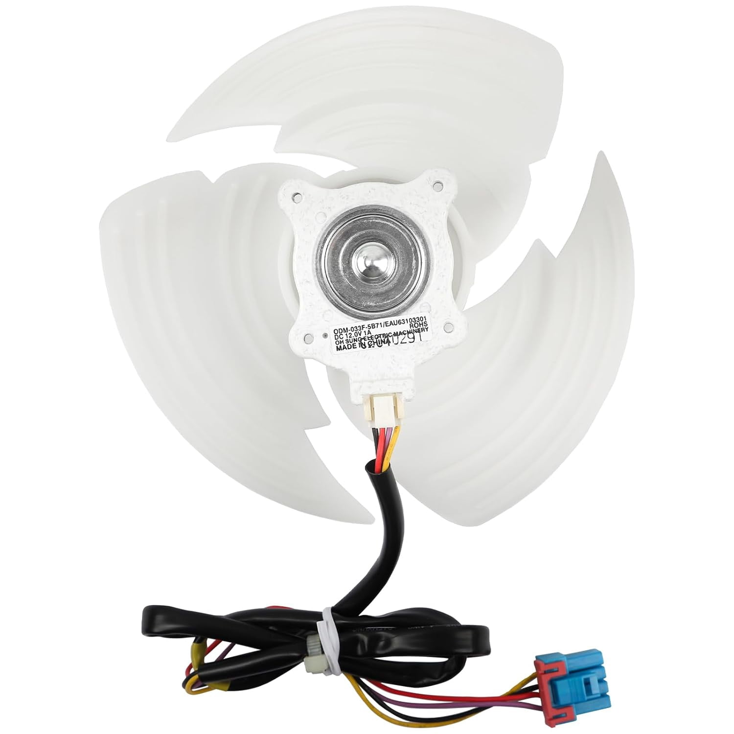 EAU63103301 ODM-033F-5B71 Refrigerator Condenser Fan Motor Assembly for LG Kenmore, Replaces EAU63103302,EAU64843805,EAU62863101, EAU62863103,EAU63105202 AP6235485, 4509126