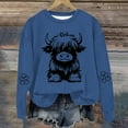 thumbnail image 1 of EAUFUM Cat Sweatshirts for Girls Funny Crewneck Highland Cow Printed Pullover Shirts Casual Loose Long Sleeve Graphic Tees for Teens 1-14 Years Casual Holiday Clothes Daily Ropa De NiñO, 1 of 3