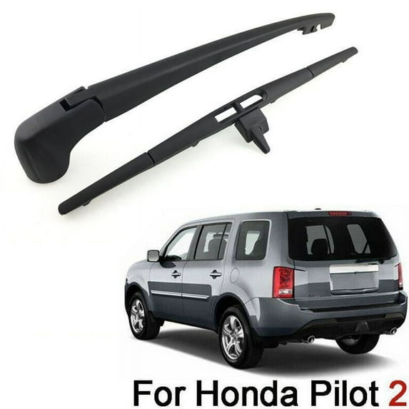 EAUSO Natural Rubber Rear Window Wiper Blade Arm, fits Honda Pilot MK2 2009-2015