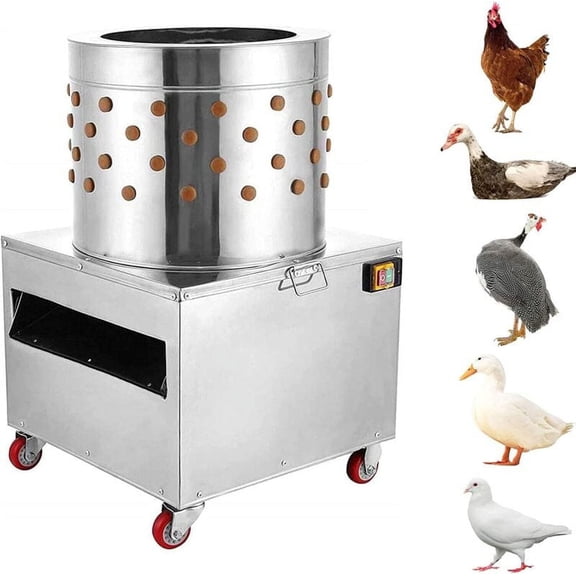 EAYSG 20 Inch Stainless Steel Chicken Plucker Machine,2HP 110V Plucking Machine De-Feather, 1500w 275r/min - Ideal for Poultry Chicken, Bird, Duck, Turkey