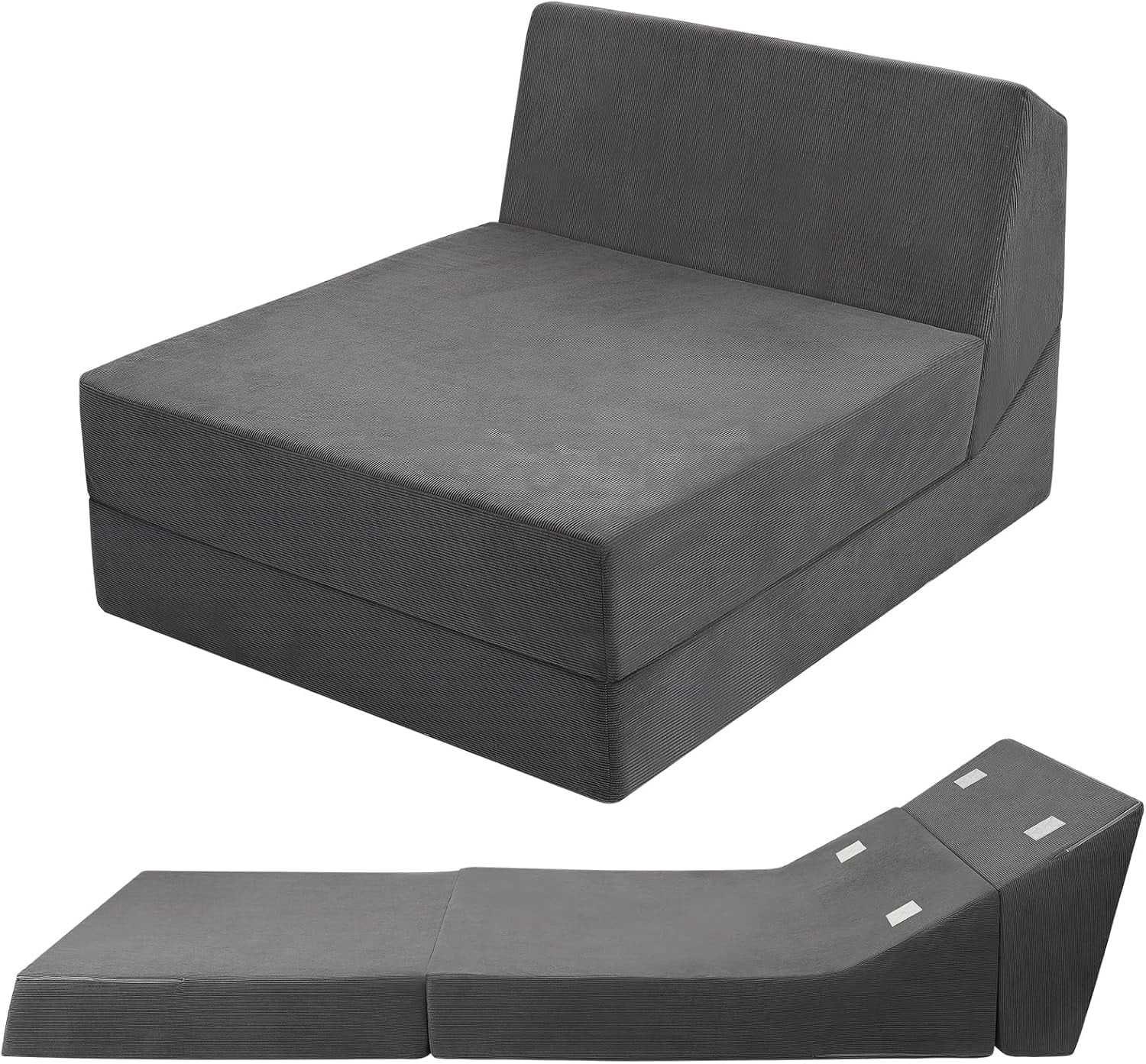 EAYSG Folding Sofa Bed Foam Floor Sofa Couch 3in1 Convertible Sleeper