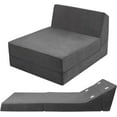 EAYSG Folding Sofa Bed Foam Floor Sofa Couch 3in1 Convertible Sleeper
