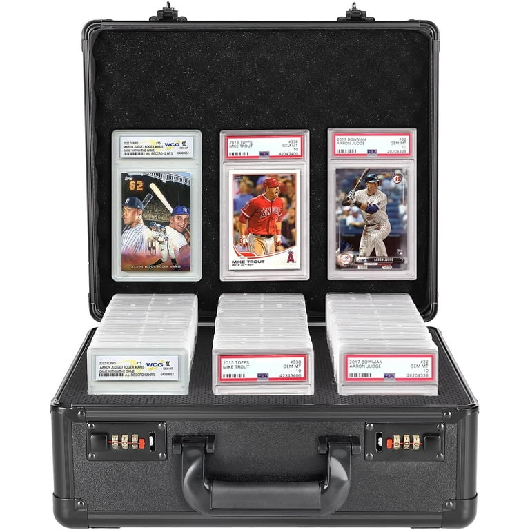 PSA Graded Card Storage Box - Holds 45+ Slabs, Magnetic Closure,  Water-Resistant (For PSA Only)