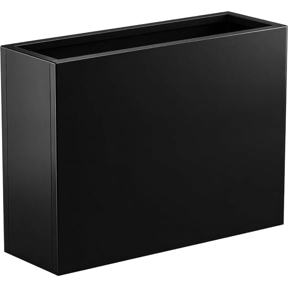 EAYSG Metal Planter Box, Large Rectangular Window Box with Drainage Holes & Rust-Proof Coating, Modern Outdoor/Indoor Flower Box for Balcony, Patio & Herbs, 35.43"x 27.55"x 11"