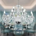 thumbnail image 1 of EAYSG Modern Elegant Chandelier Ceiling Lighting European Style Dining Crystal Glass Pendant, 1 of 6