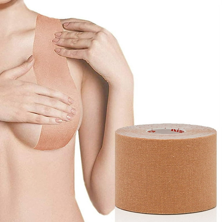 EAYSG Push-up Boob Tape Breast Lift Adhensive Tape Lift Up Invisible Bra  Tape Roll/5M 
