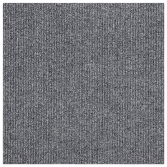 EAZY Floor French Broad Wide Wale Gray Residential 18 in. x 18 in. Peel and Stick Carpet Tile Square 22.5 sq. ft., for home office and versatile areas